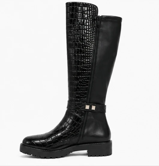 Bottes altas Bruno Premi em couro preto - Tamanho 35 - Novas – photo 3